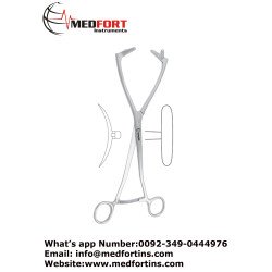 Uterine Seizing Forcep, 26 cm - 10 1/4" Jaw Size 40 mm
