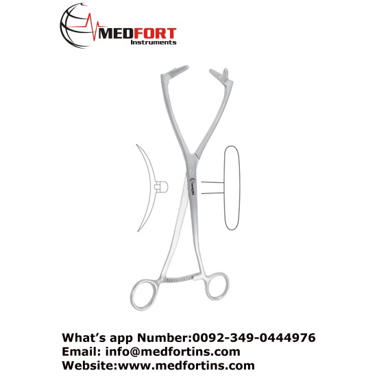 Uterine Seizing Forcep, 26 cm - 10 1/4" Jaw Size 40 mm