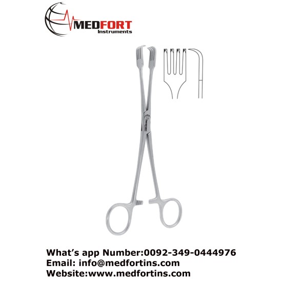 "Czerny Tenaculum Forcep, 21 cm - 8 1/4"" "