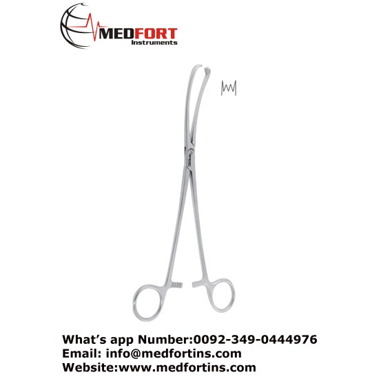 "Teale Tenaculum Forcep, 3 x 4 Teeth 23.5 cm - 9 1/4"" "