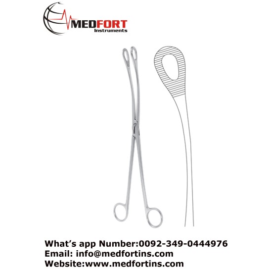 Uterine Polypus Forcep, With Ratchet 32 cm - 12 1/2"