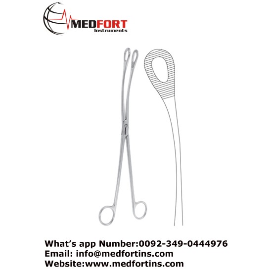 "Uterine Polypus Forcep, Without Ratchet 32 cm - 12 1/2"" "