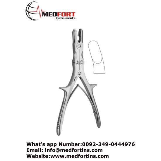 Stille-Luer Bone Rongeur, Curved - Compound Action 22 cm - 8 3/4"