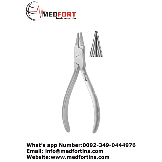  Flat Nose Plier, With Longitudinal Groove 16 cm - 6 1/4"