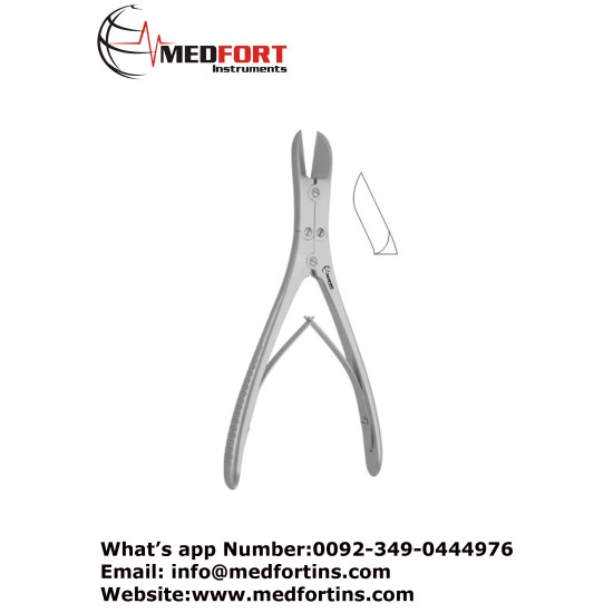 Ruskin-Liston Bone Cutting Forcep, Curved - Compound Action 18 cm - 7"