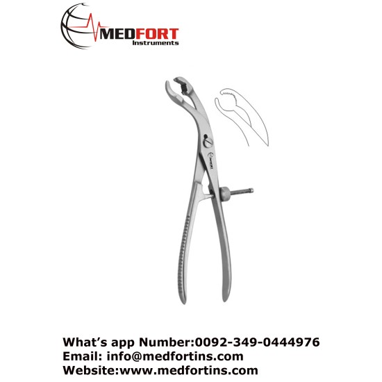 Bone Holding Forcep Self Centering, With Thread Fixation 26 cm - 10 1/4"