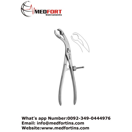 Bone Holding Forcep Self Centering, With Thread Fixation 15 cm - 6"