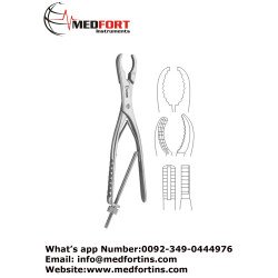 Ulrich Bone Holding Forcep Curved, With Thread Fixation 22 cm - 8 3/4"