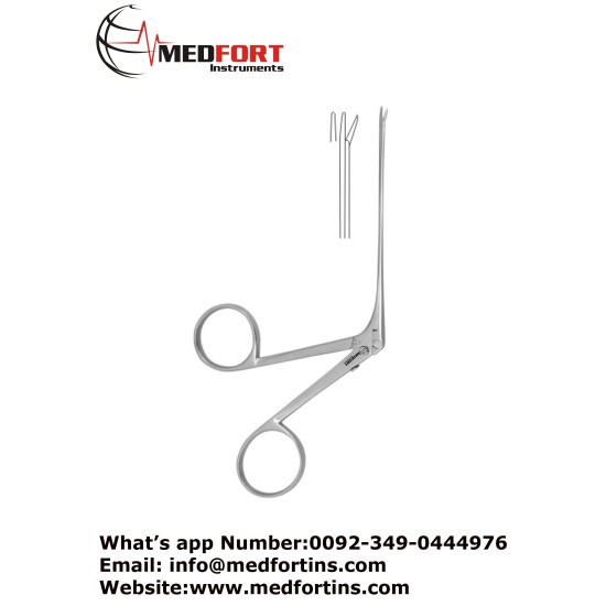 Alligator Forceps, Smooth-Straight 8 cm - 3" Jaw Size 4.0 x 0.6 mm