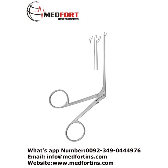 Alligator Forceps, Right - Cup Shaped 8 cm - 3" Cup Size - Jaw Size 1.0 x 0.9 mm - 4.0 mm