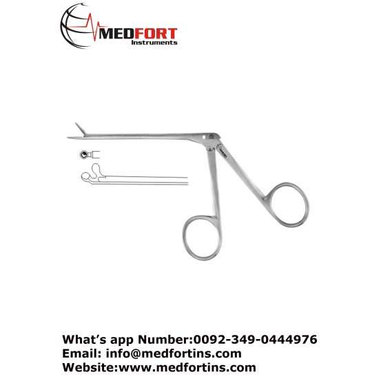 Hartmann Alligator Forceps Bent Upwards - Cup Shaped, 8.5 cm - 3 1/4" Diameter 3.0 mm