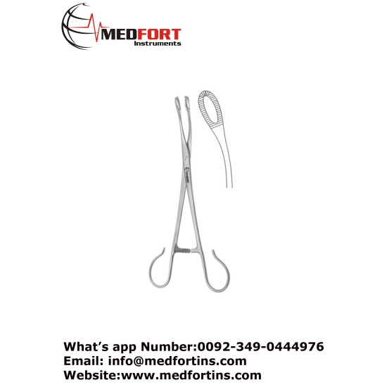 Blohmke Tonsil Grasping Forcep, 1 x 2 Teeth 20 cm - 8"