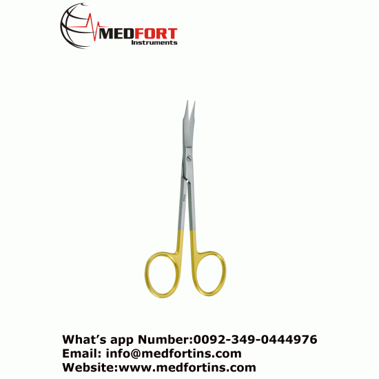 Fox Gum And Tissue Scissors, Curved, 13cmm, With T.C Insert