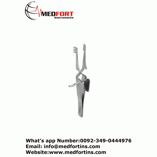Skin Retractor, 10cm, Cross Action, 4×4 Sharp Prongs, Sharp