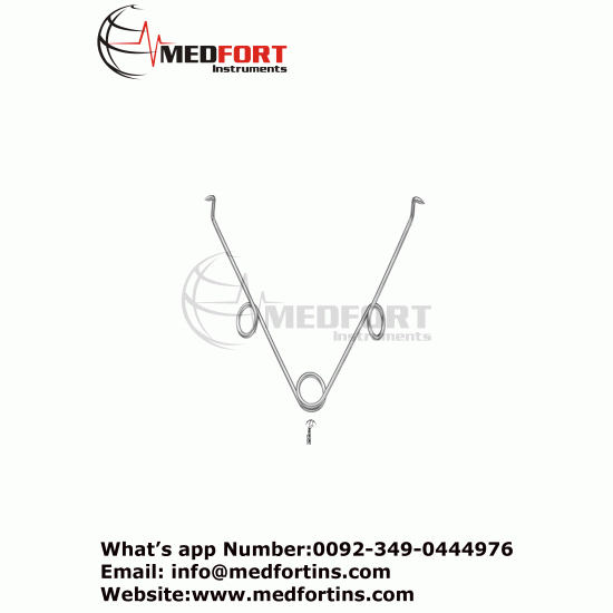 Spring Retractor, 8.5cm, 1×1 Prongs, Sharp