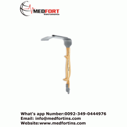 Tebbetts Fiber Optic Retractor With Teeth, 18.5cm, 70 X 16 mm