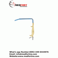 Tebbetts Fiber Optic Retractor With Teeth , 18.5cm INSULATED, 110 X 25 mm