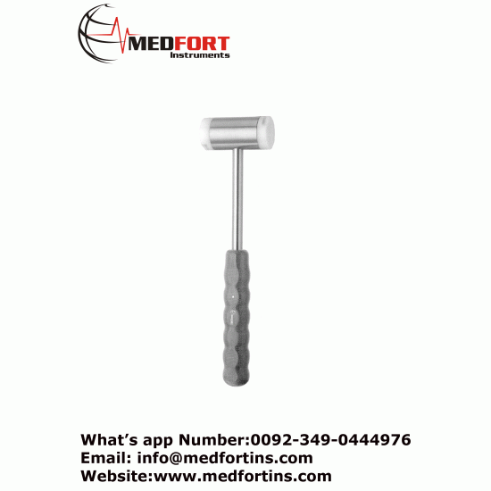 Mallet, 24 cm, Solid Steel Head, Plastic facing, 215 grams, 30 mm diameter