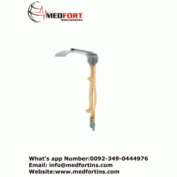 Tebbetts Fiber Optic Retractor With Teeth, 18.5cm