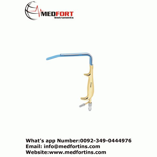 Ferriera Style Fiber Optic Retractor With Smooth End, 18.5cm INSULATED, 180 X 16 mm
