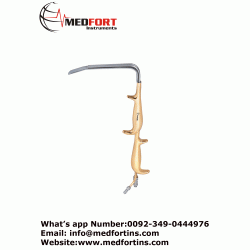 Ferriera Style Fiber Optic Retractor With Smooth End, Double Handle, 110 X 25 mm