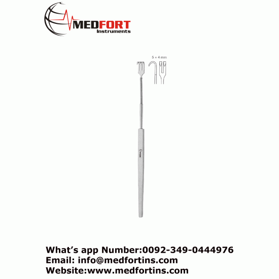 Flexible Neck Retractor, 16cm, Blunt Prongs, 2 Prongs