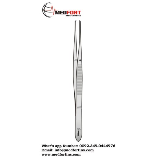 DELICATE FORCEPS CURVED 100MM