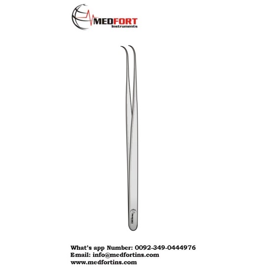 VISE DELECATE FORCEPS,CURVED 135MM