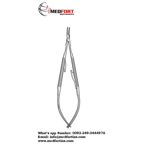 BARRAQUER MICRO NEEDLE HOLDER SERRATED 135MM